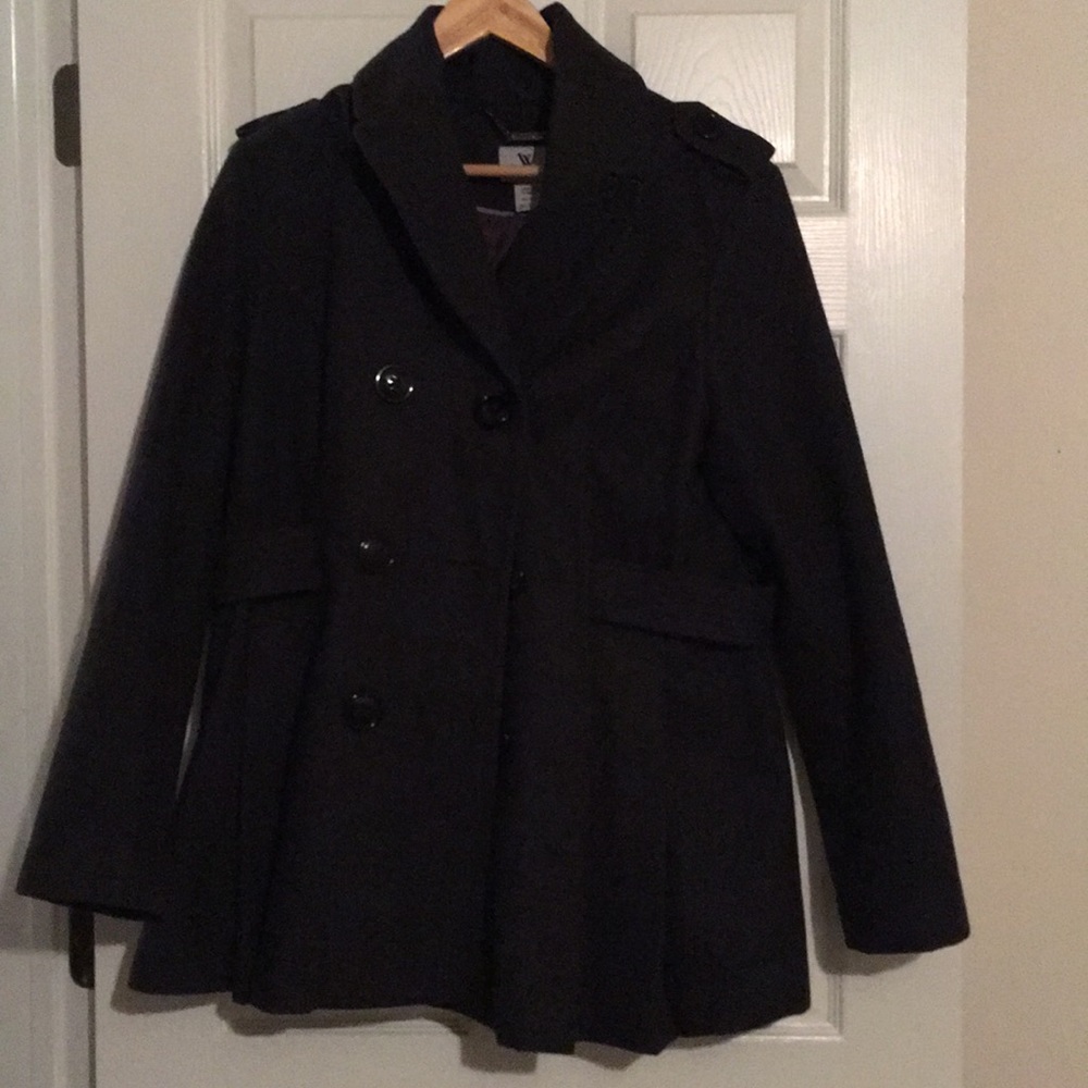 Wool Worthington Peplum Pea Coat